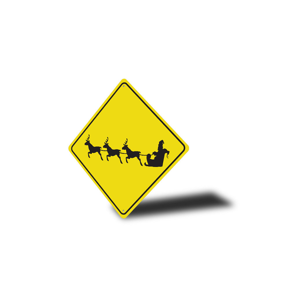 Santa Crossing Diamond Sign