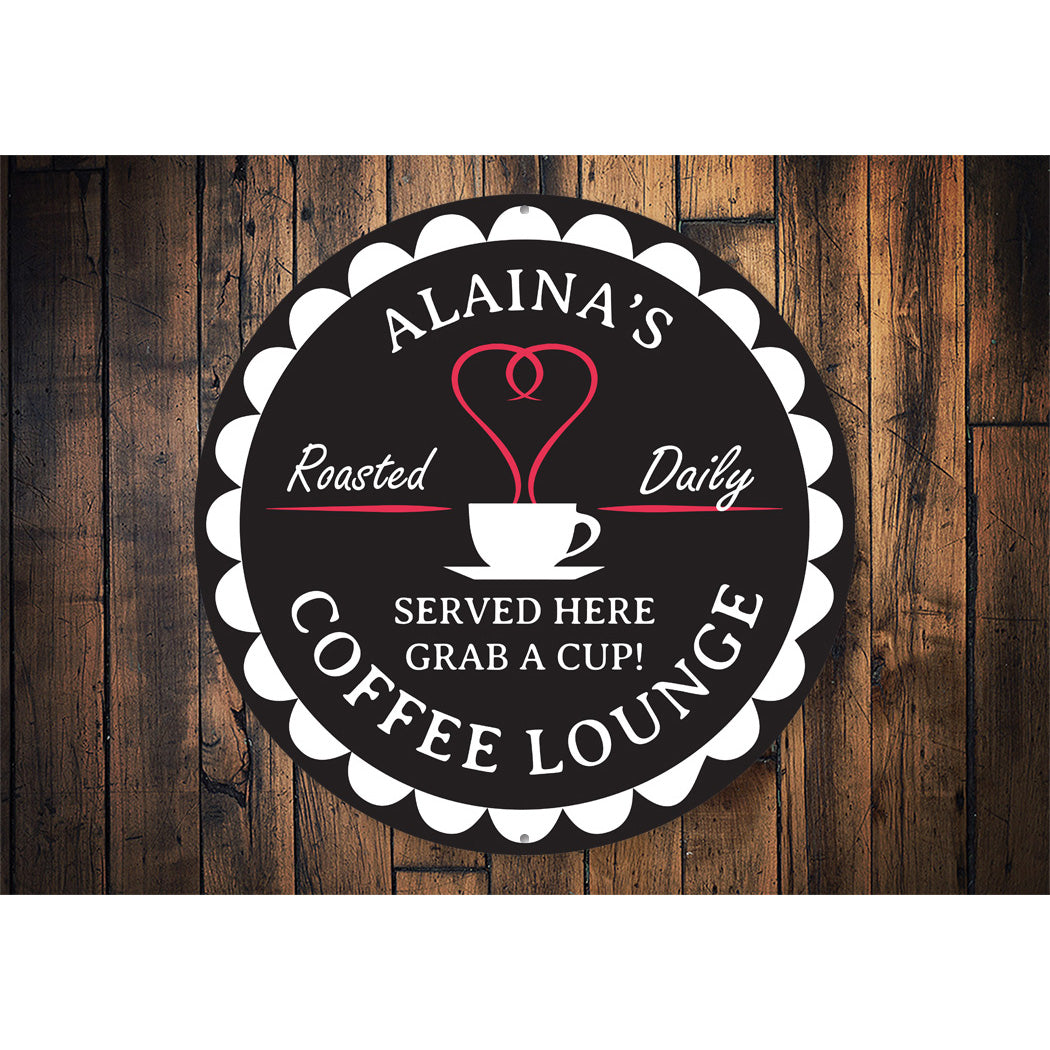 Personal Coffee Lounge Sign Sign