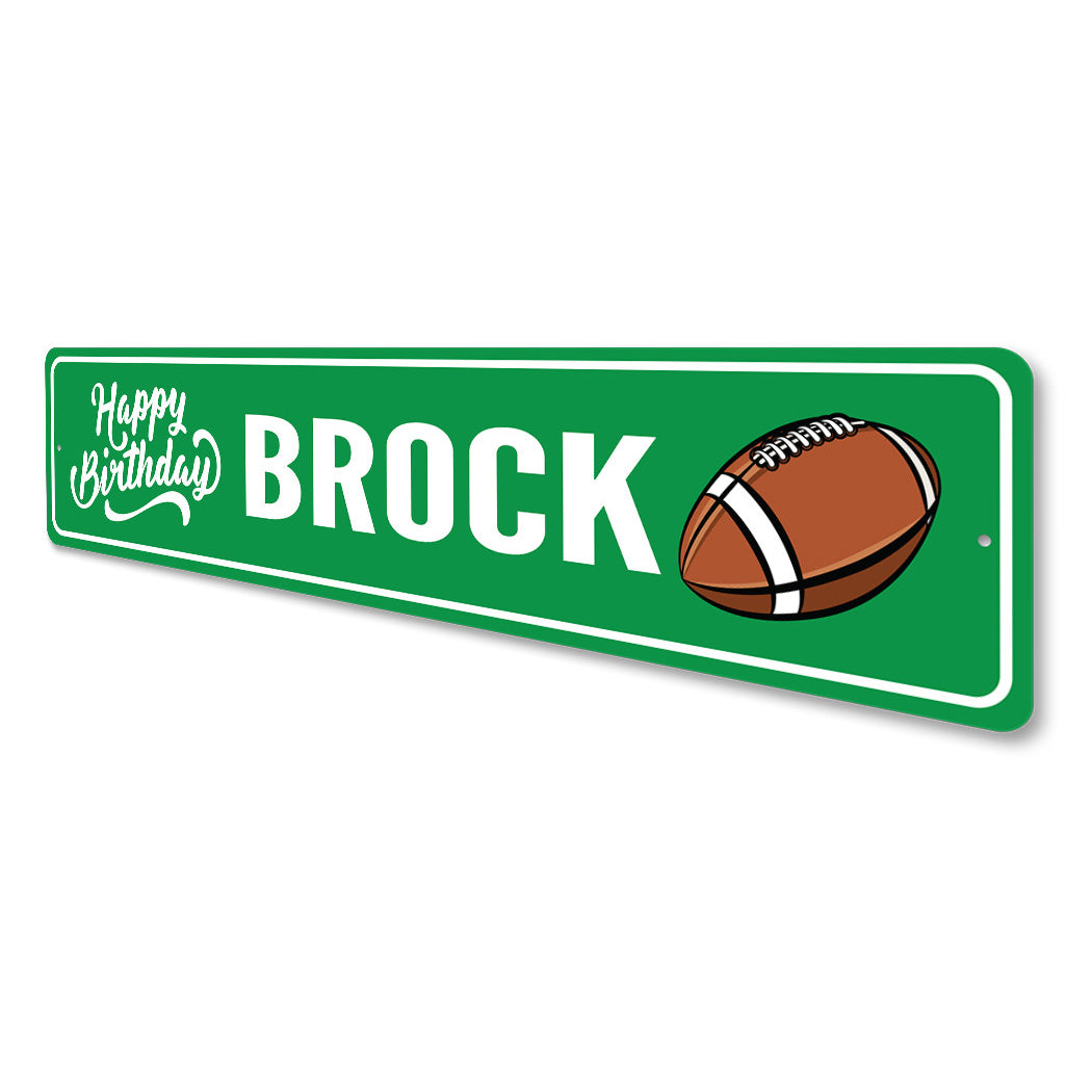 Football Birthday Sign