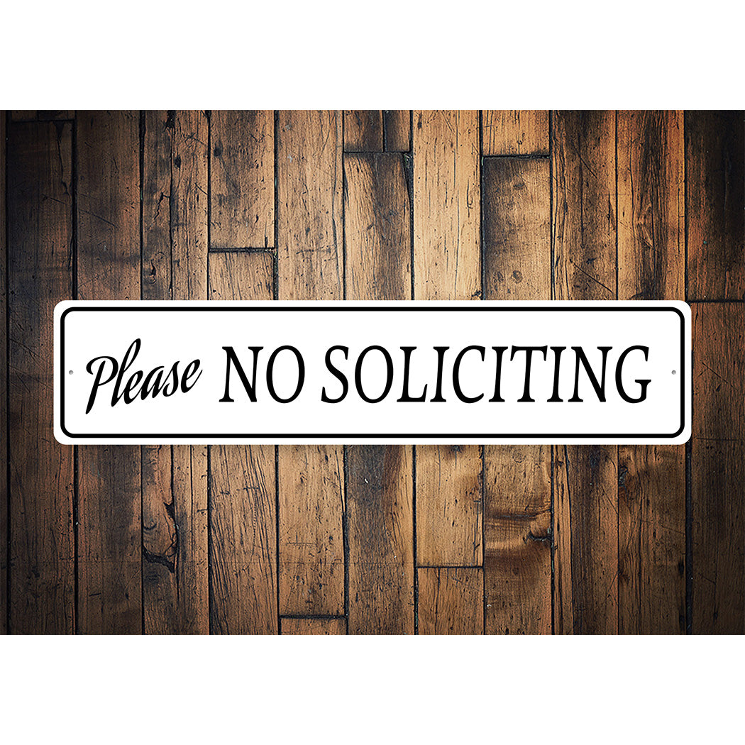 Please No Soliciting Sign