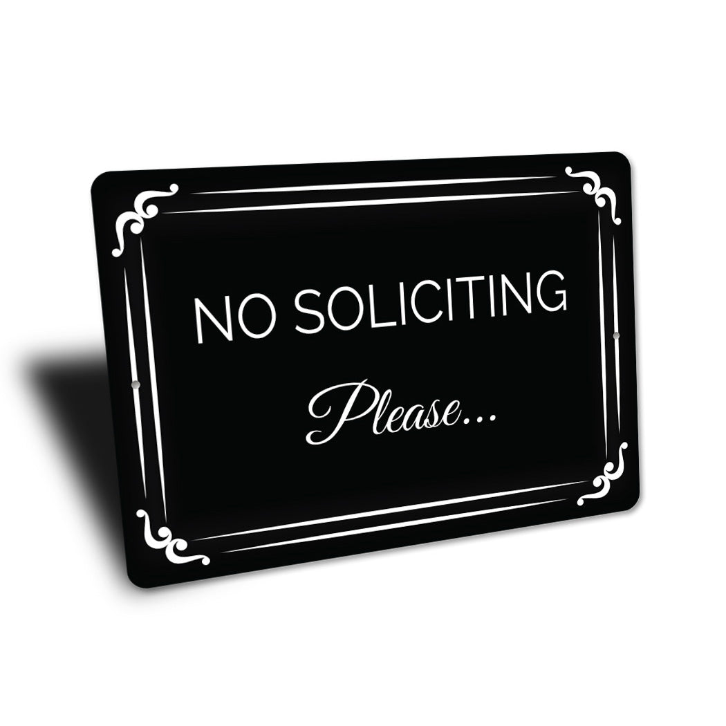 No Soliciting Please... Sign