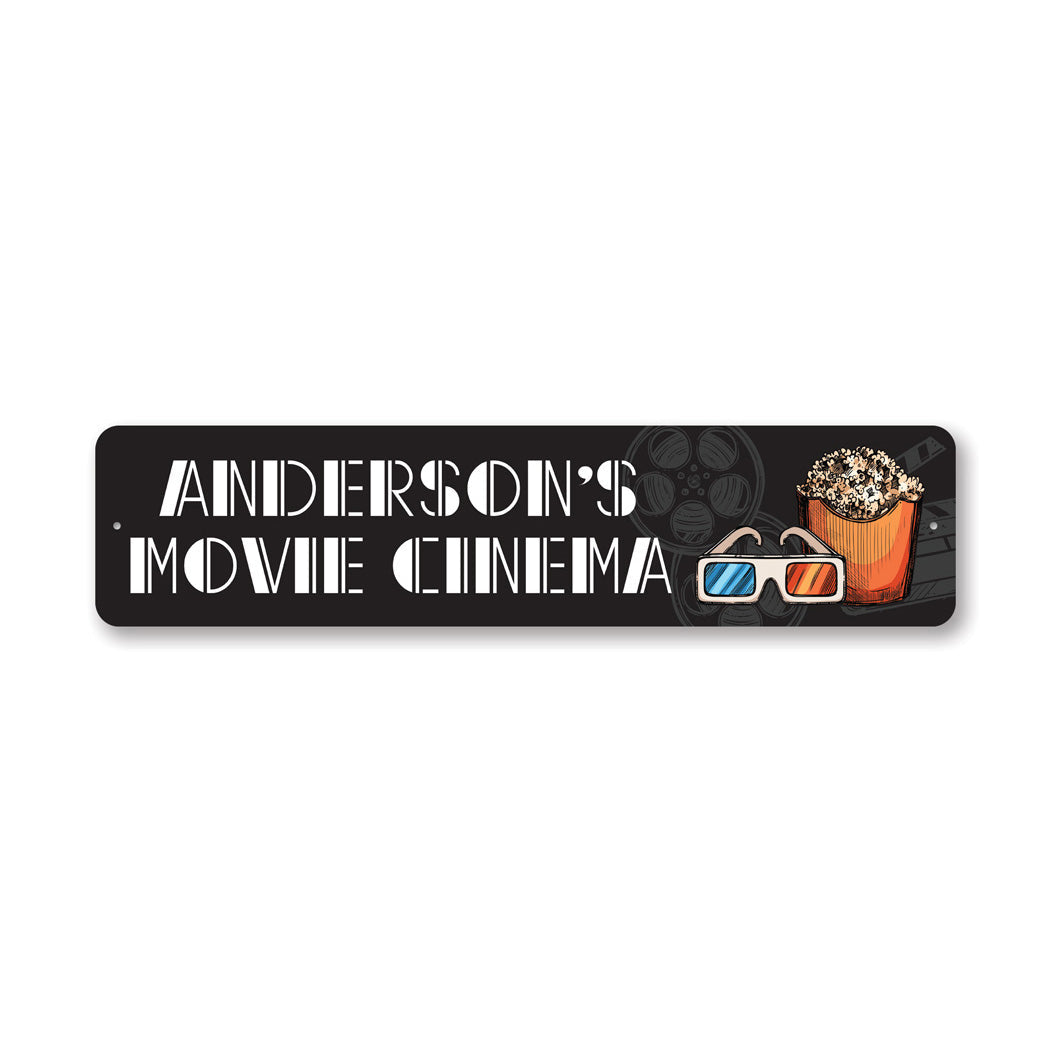 Family Movie Cinema Metal Sign