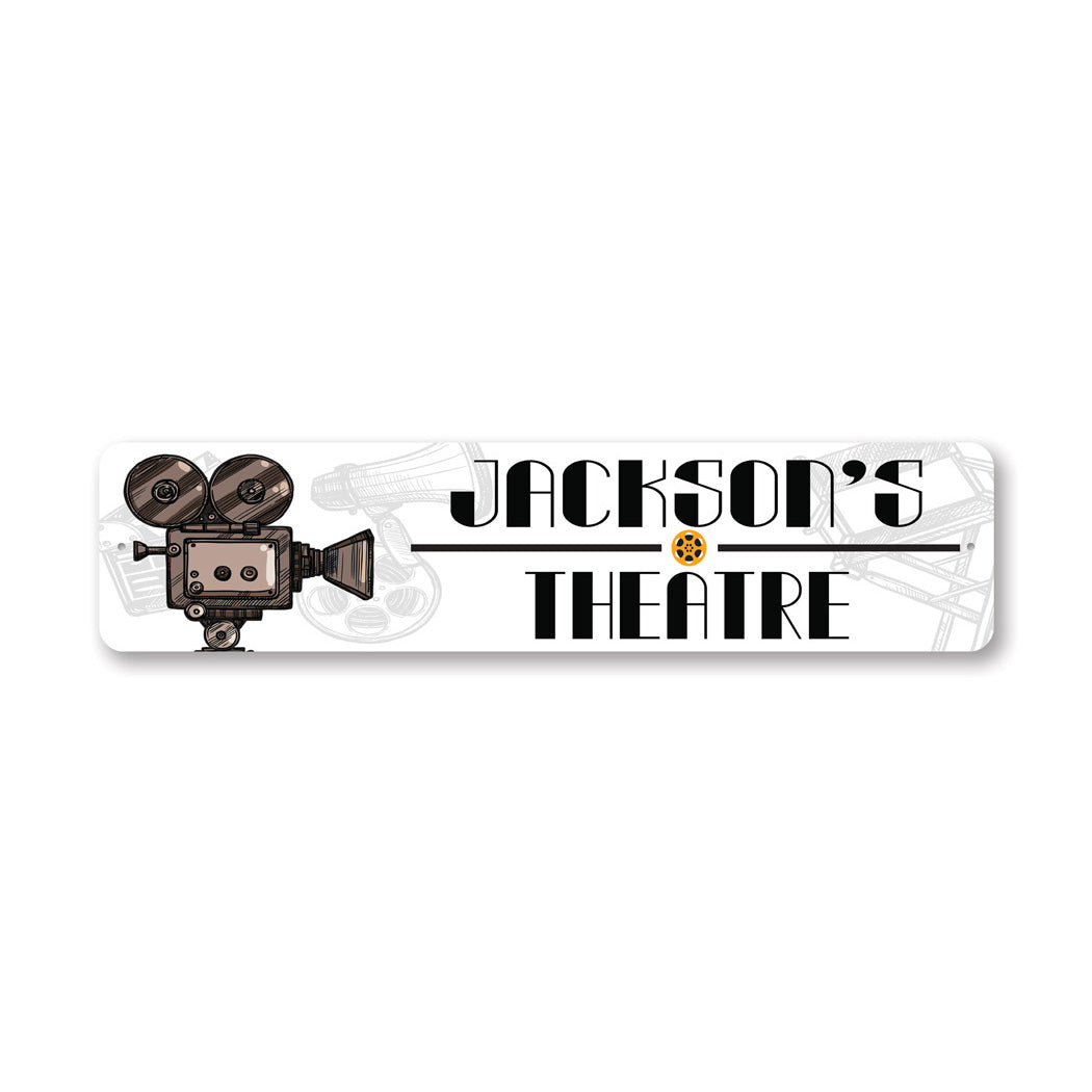 Family Movie Theatre Metal Sign
