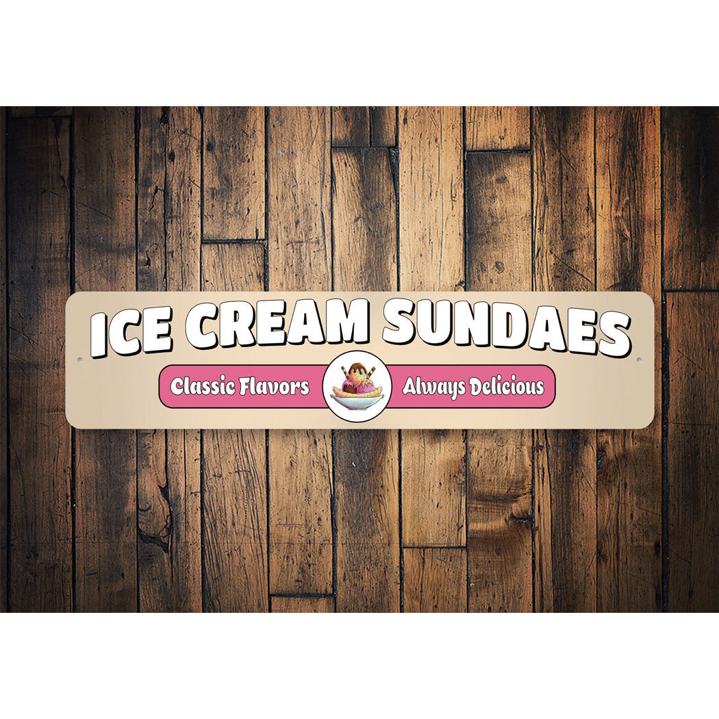 Ice Cream Sundaes Sign