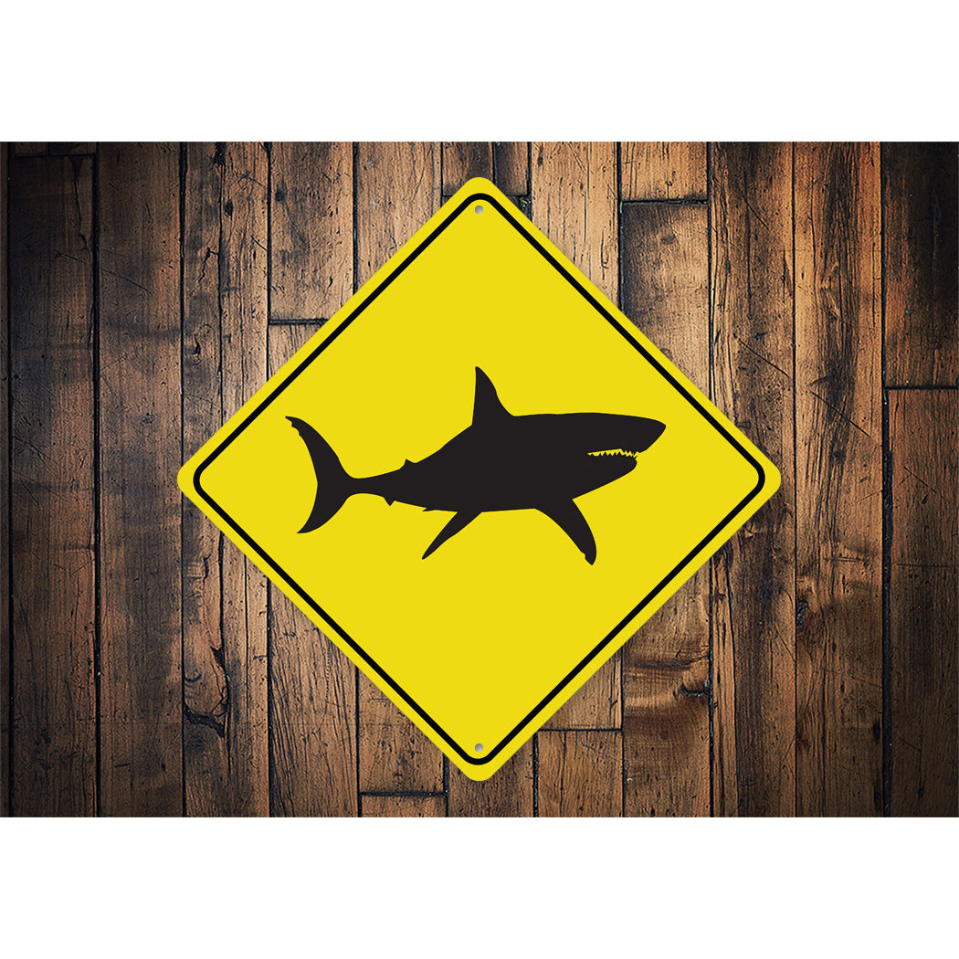 Shark Crossing Diamond Sign