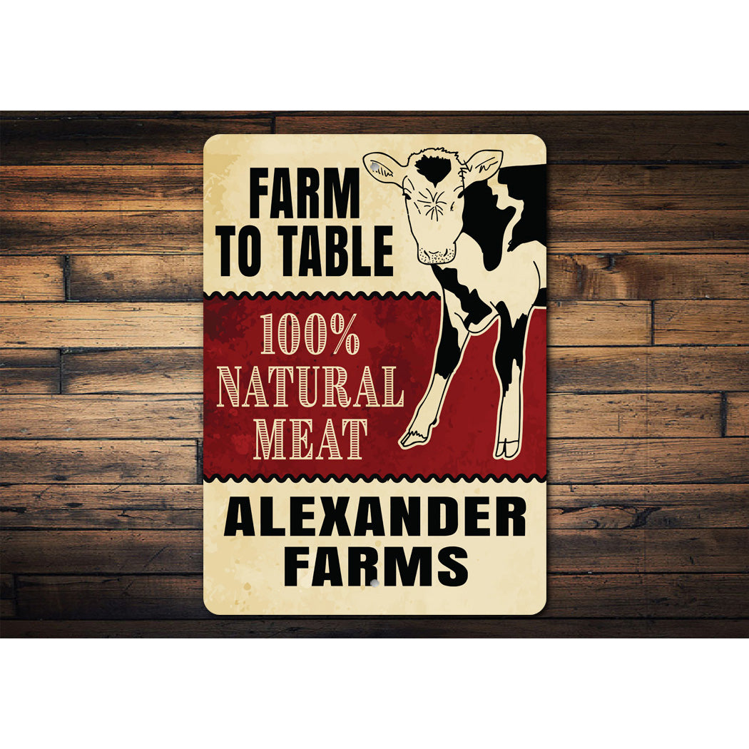 Farm To Table Family Farm Sign