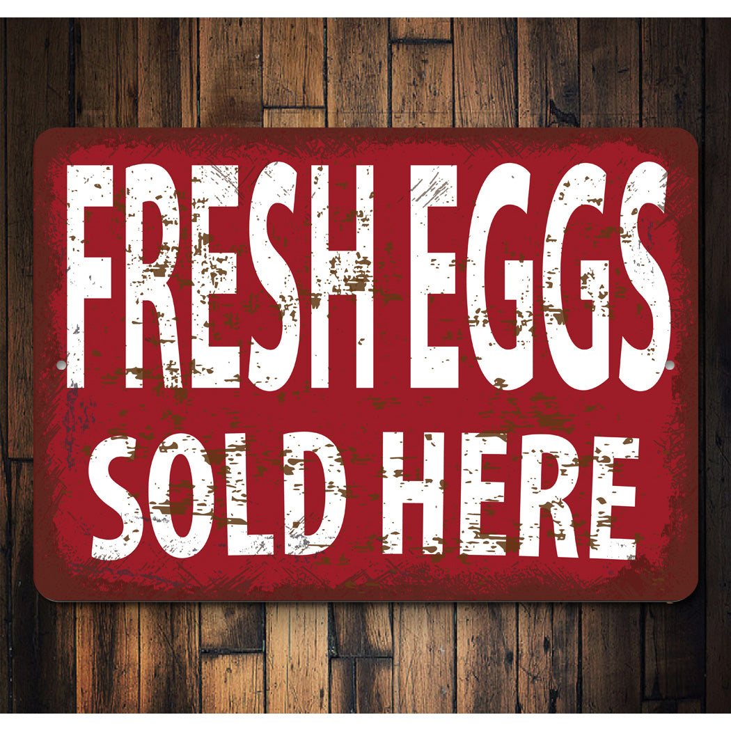 Fresh Eggs Sold Here Rustic Sign