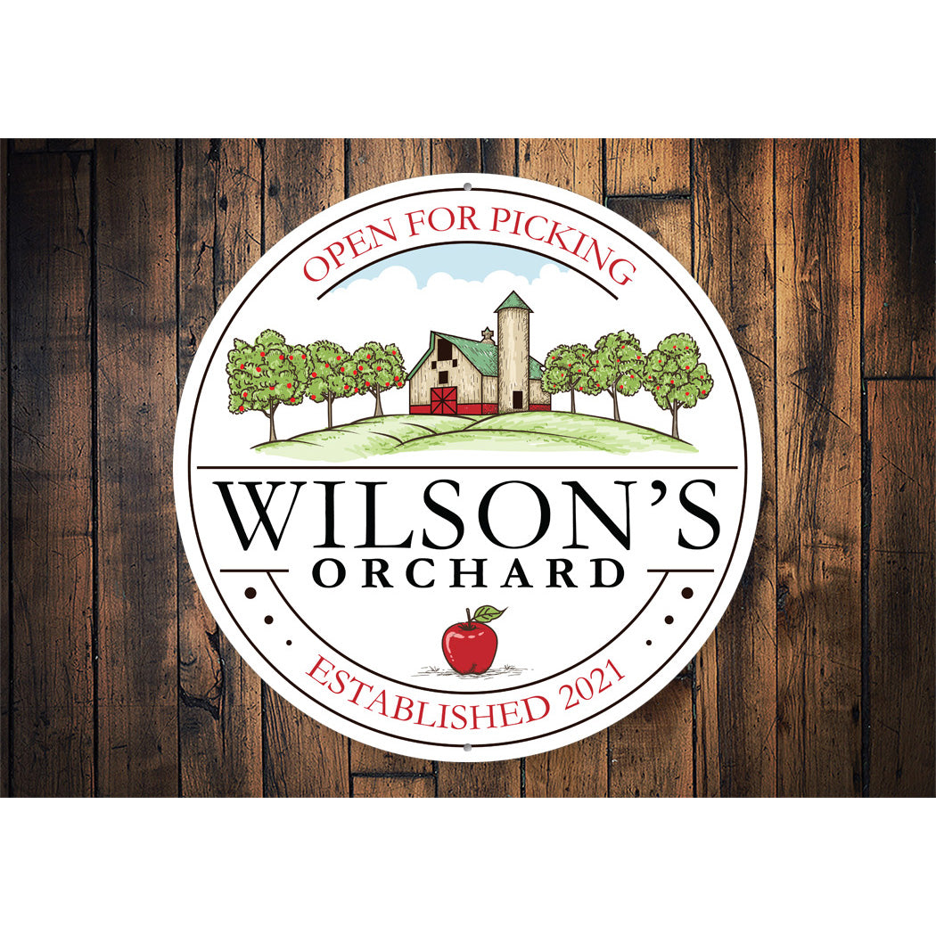 Personalized Family Orchard Sign