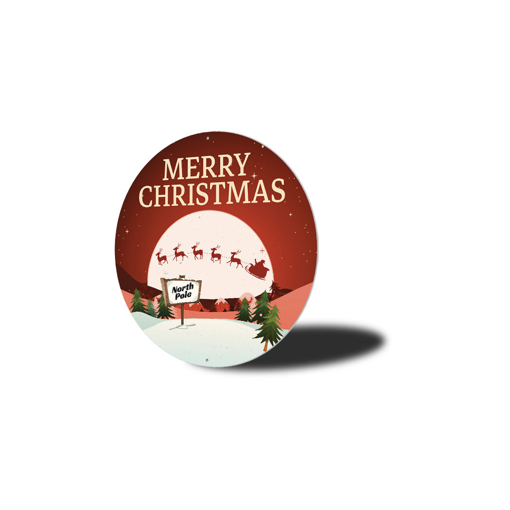 Merry Christmas Santa Sign