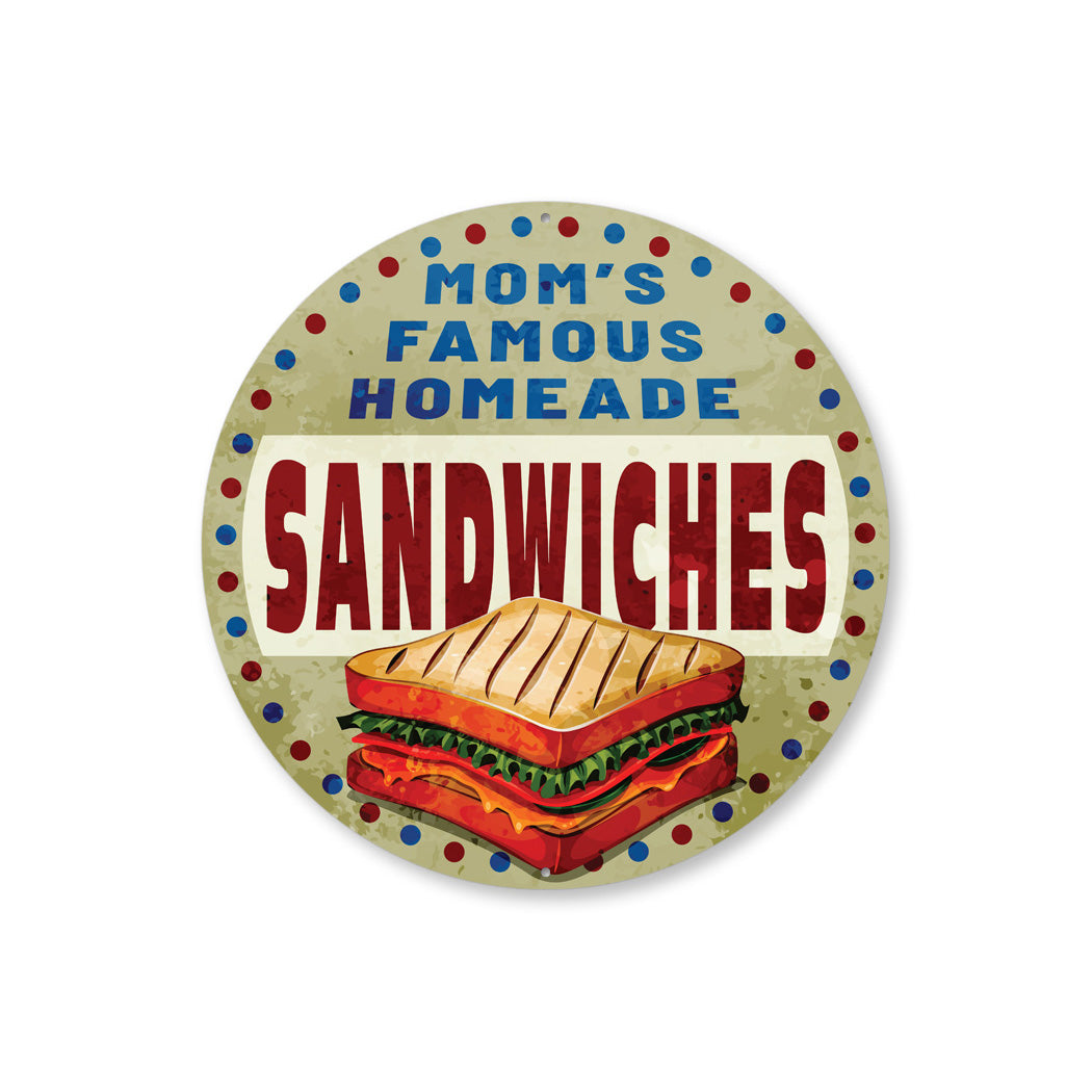 Moms Homeade Sandwiches Sign
