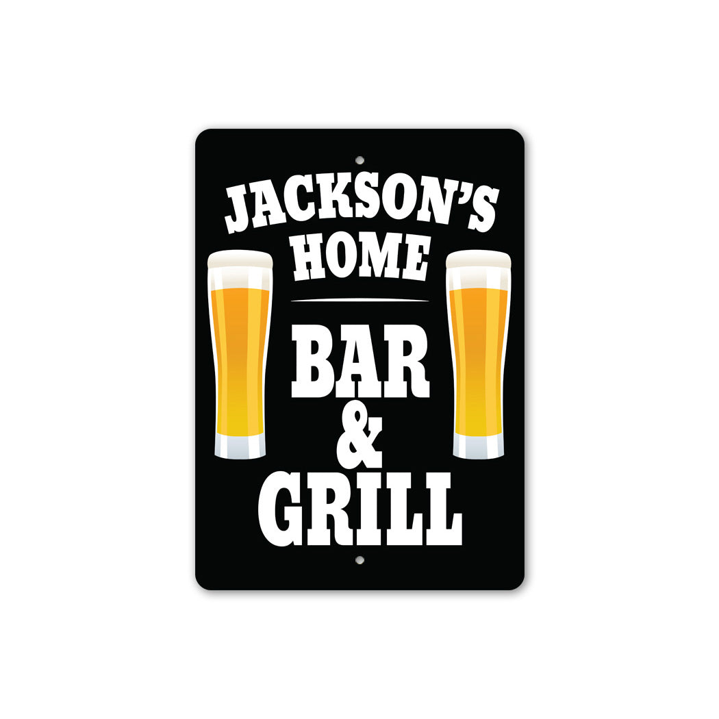 Custom Home Bar & Grill Sign