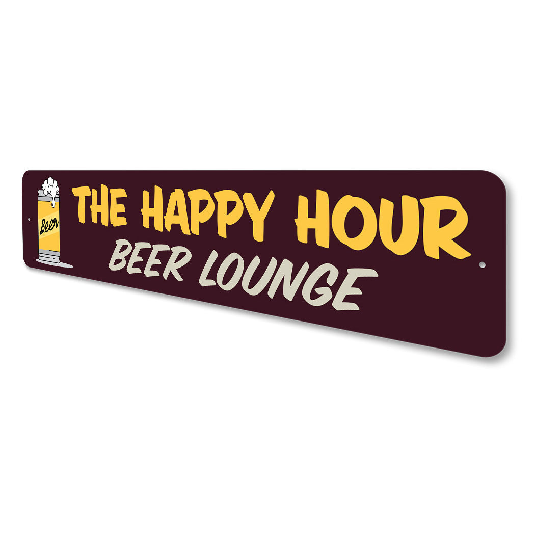 Happy Hour Beer Lounge Sign