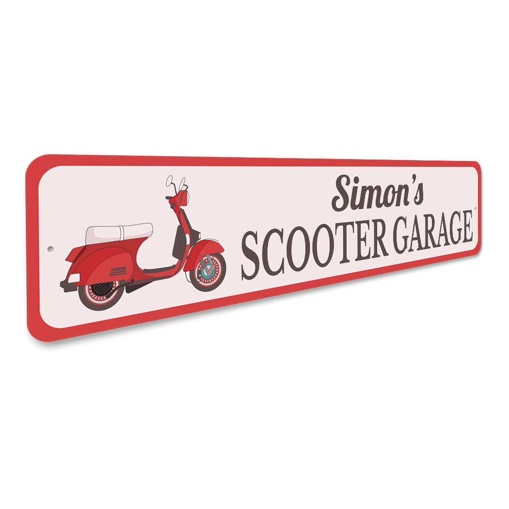 Scooter Garage Parking Sign