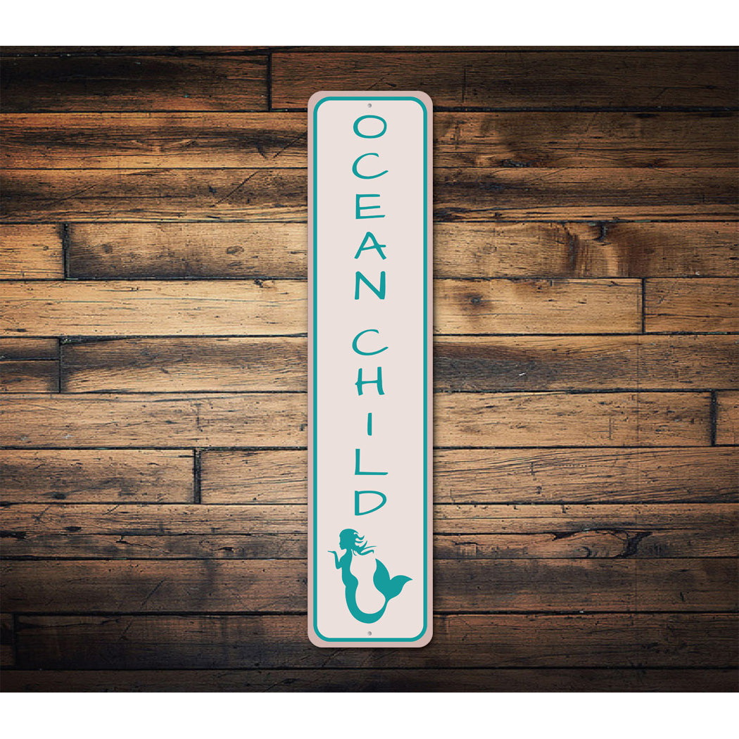 Mermaid Ocean Child Sign