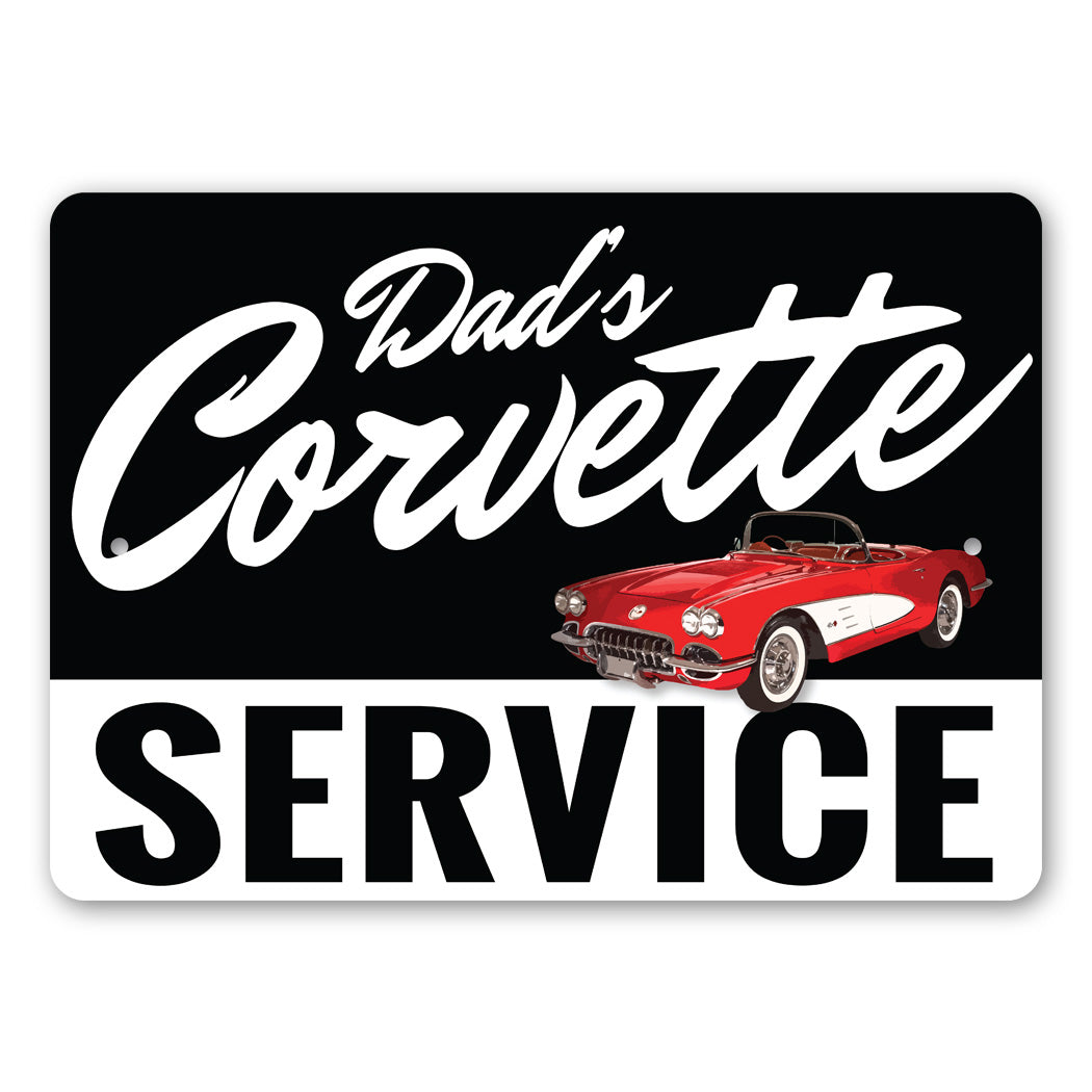 Corvette Service Clean Sign