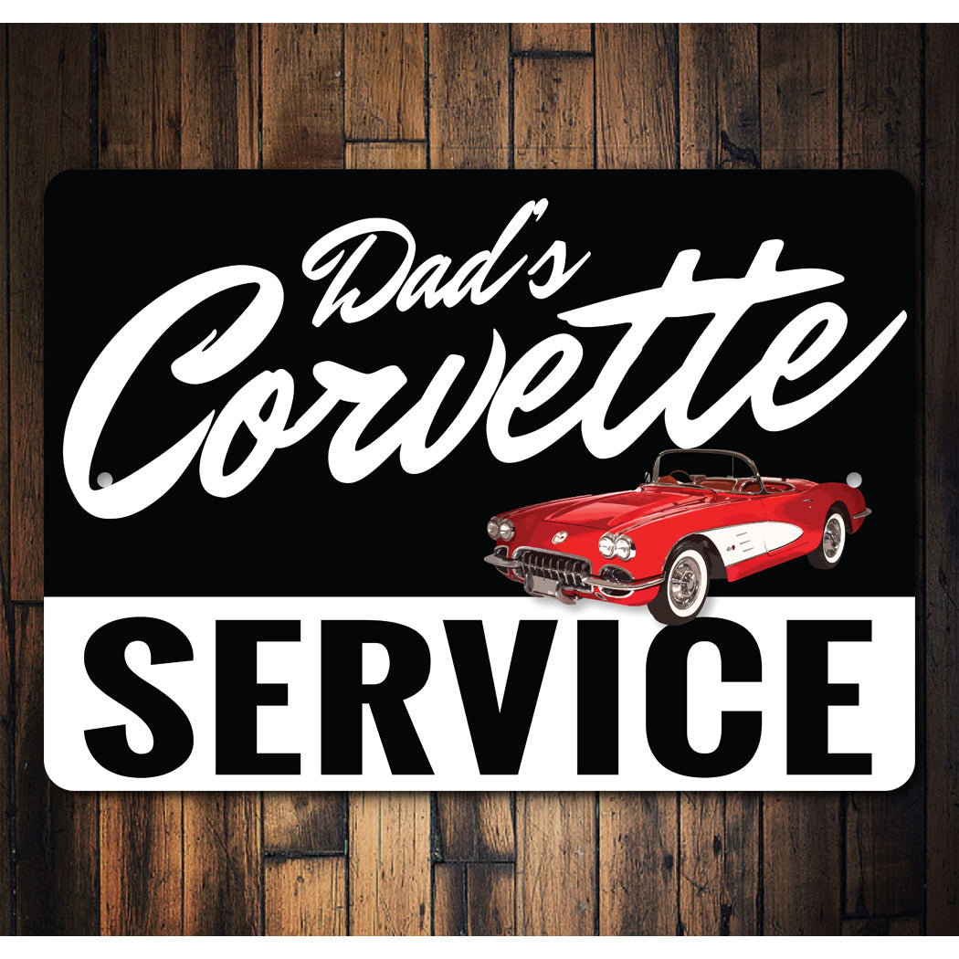 Corvette Service Clean Sign