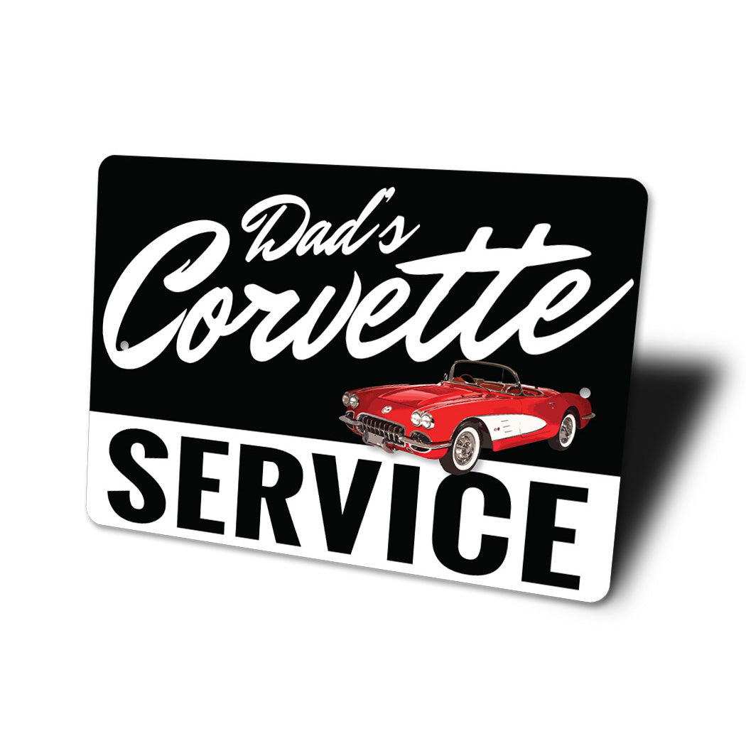 Corvette Service Clean Sign