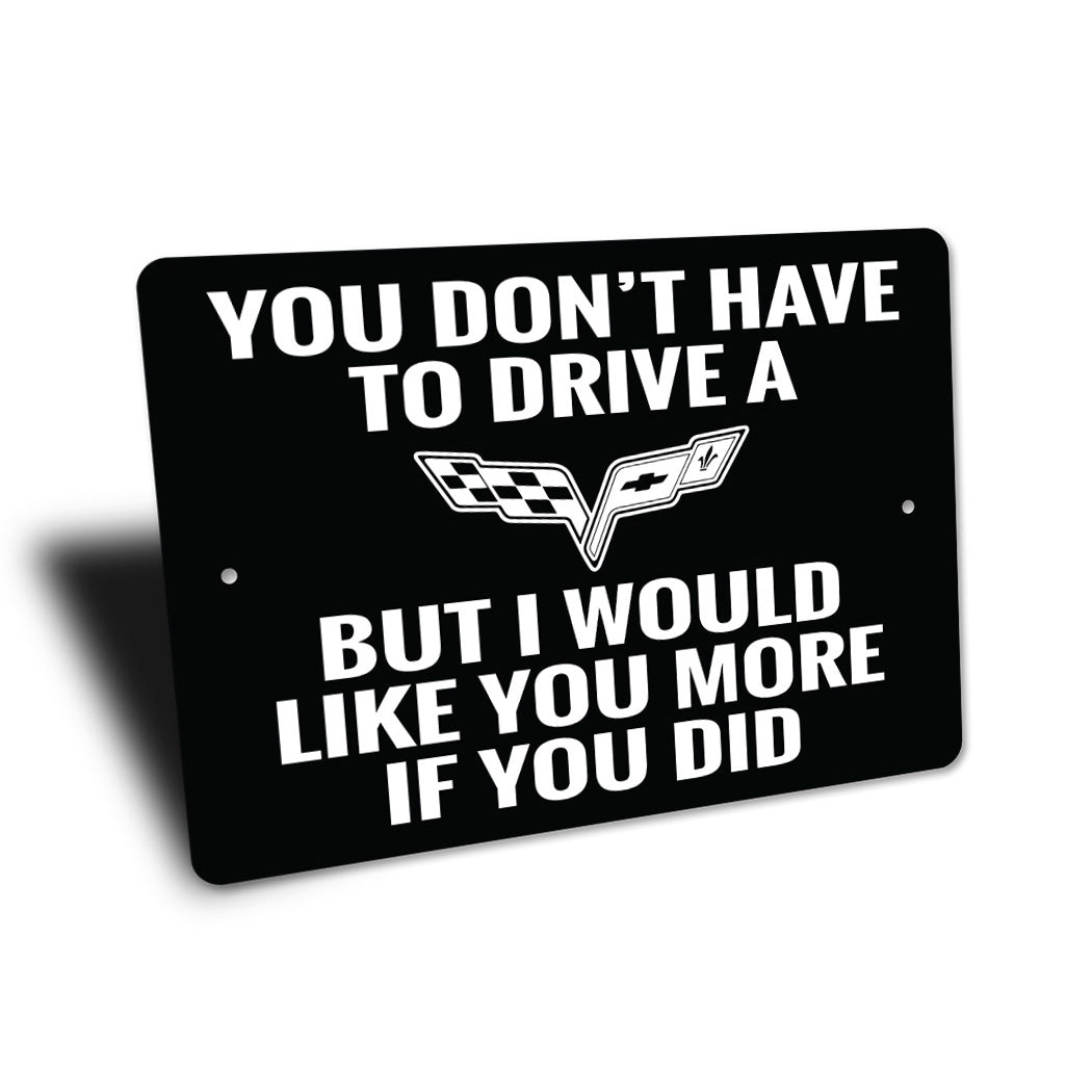 Corvette Authorized Sales and Service Corvette Novelty Sign, Man Cave Sign, Chevy Race Team