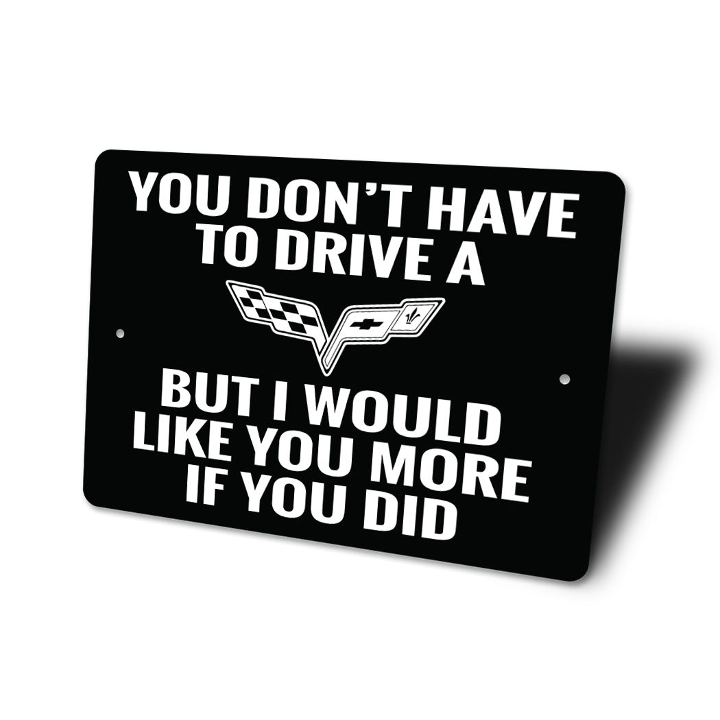 Corvette Authorized Sales and Service Corvette Novelty Sign, Man Cave Sign, Chevy Race Team