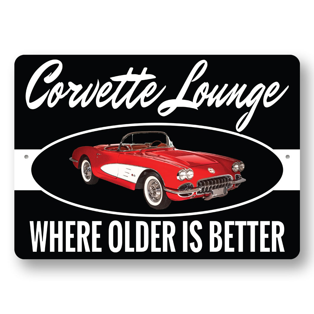 Corvette Lounge Humor Sign