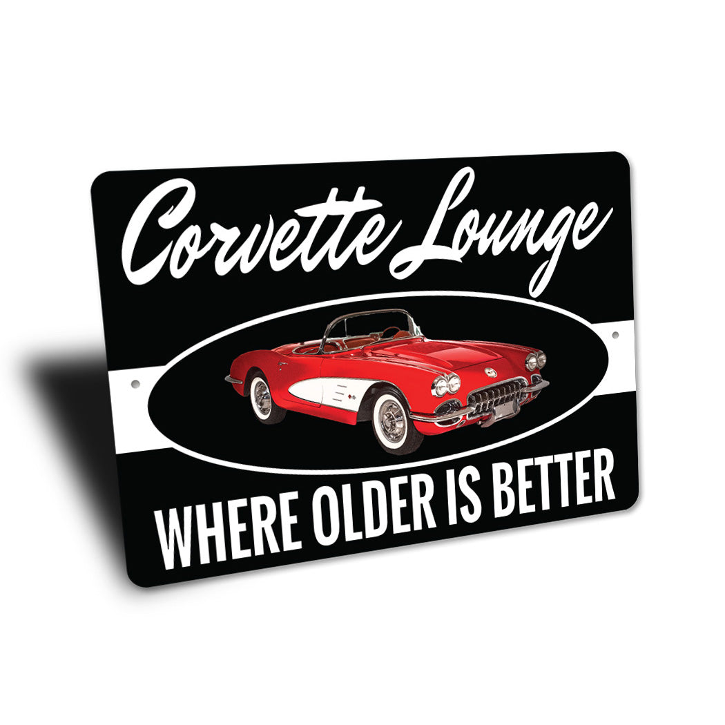 Corvette Lounge Humor Sign