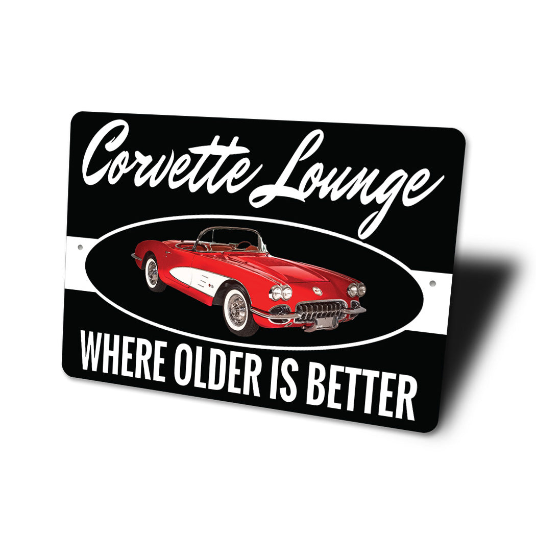 Corvette Lounge Humor Sign