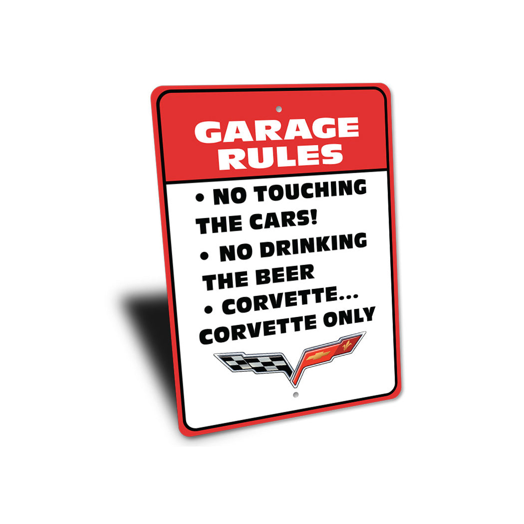 Corvette Garage Rules Sign