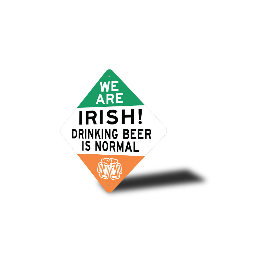 Irish Beer Drinking Diamond Sign