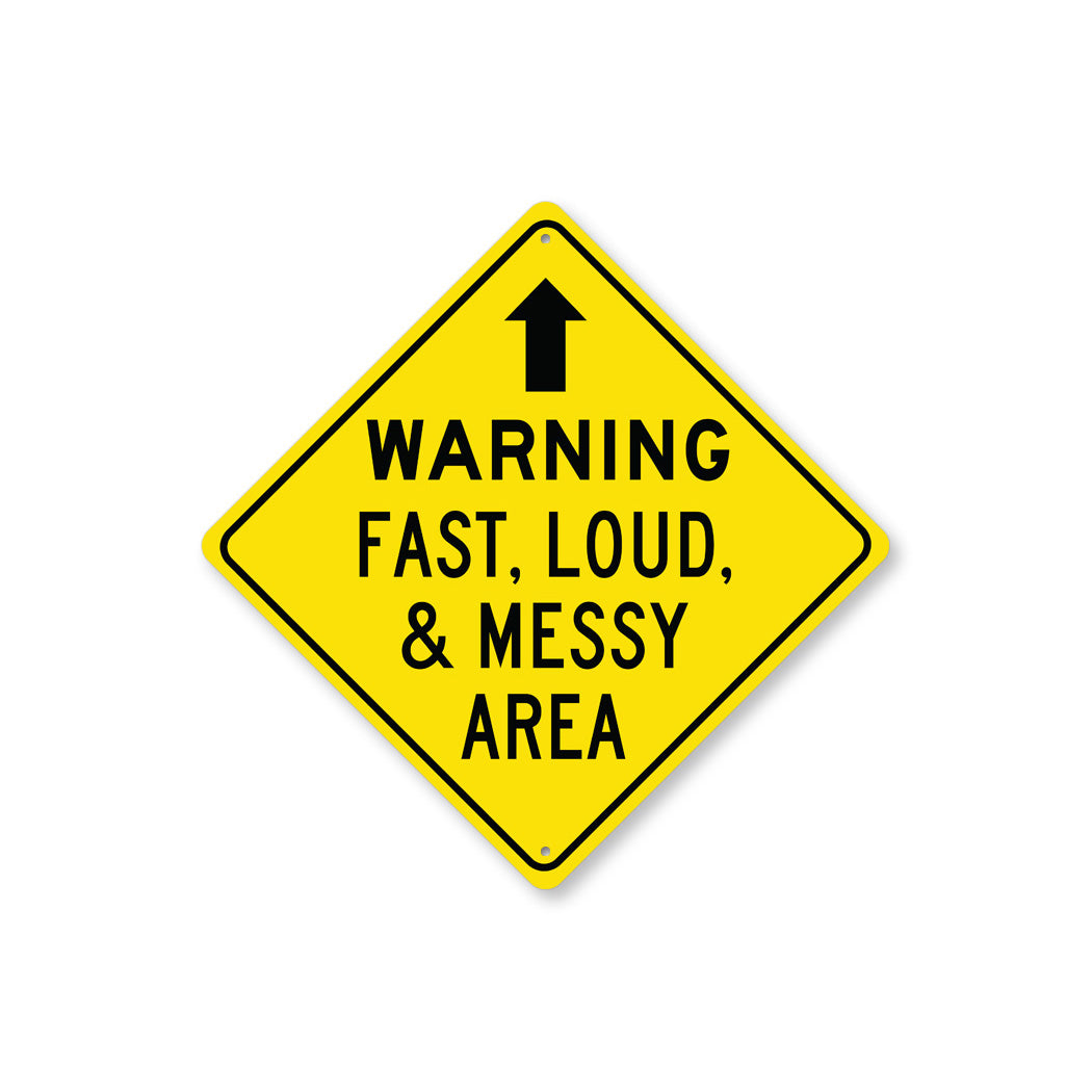 Caution Garage Diamond Sign