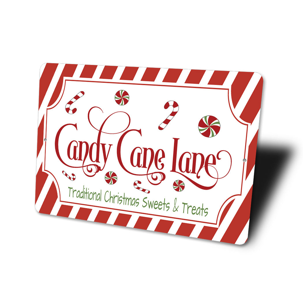 Candy Cane Lane Sign