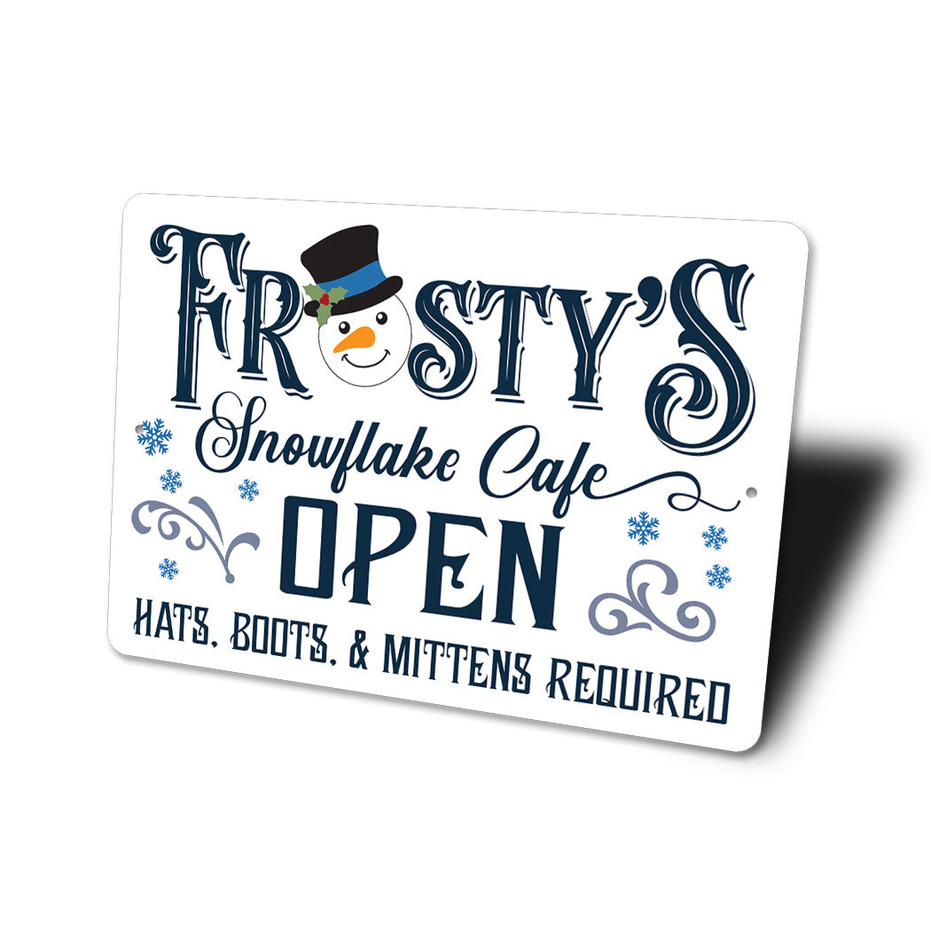 Frostys Snowflake Cafe Sign
