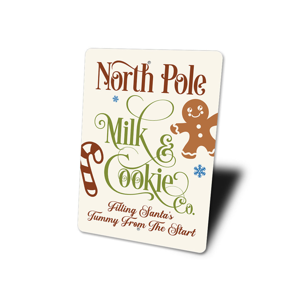 North Pole Milk & Cookies Sign