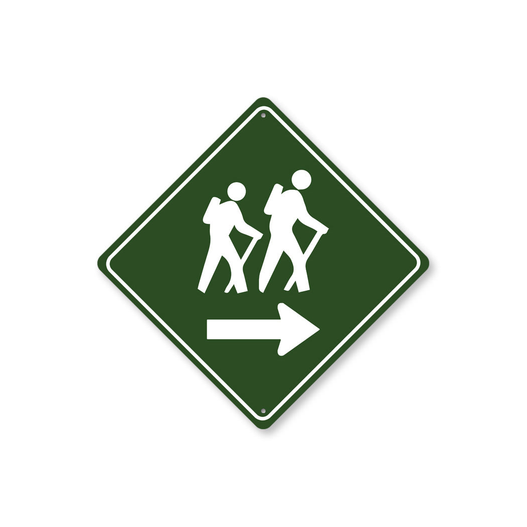 Hiking Direction Diamond Sign