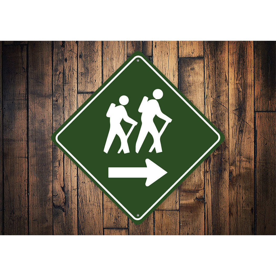 Hiking Direction Diamond Sign