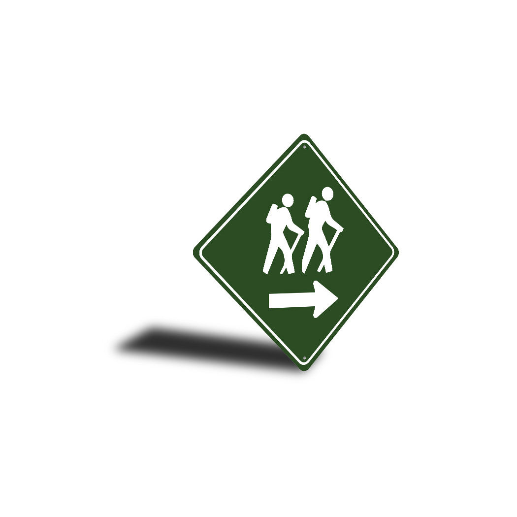 Hiking Direction Diamond Sign
