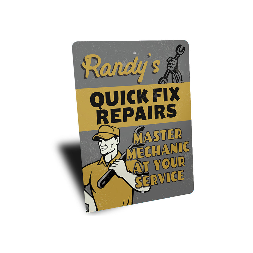 Custom Quick Repair Mechanic Sign