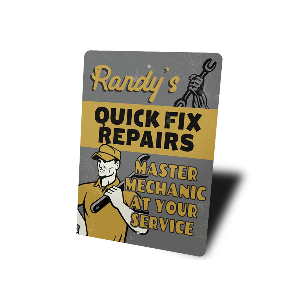 Custom Quick Repair Mechanic Sign
