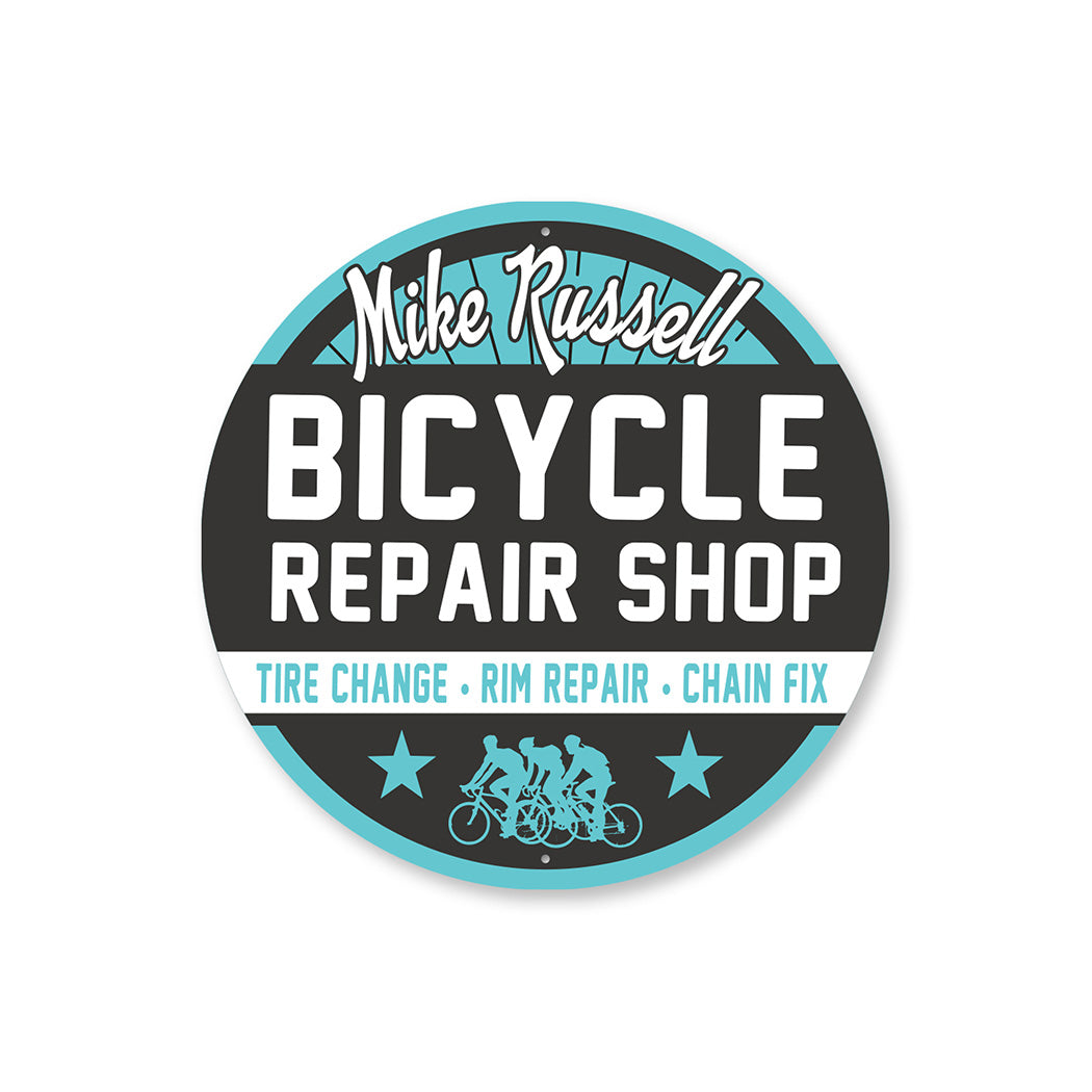 Custom Bike Repair Shop Sign