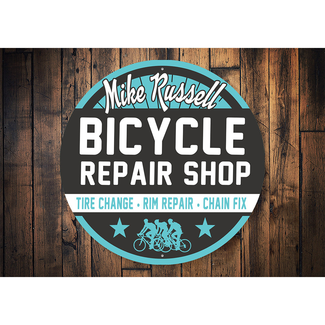 Custom Bike Repair Shop Sign