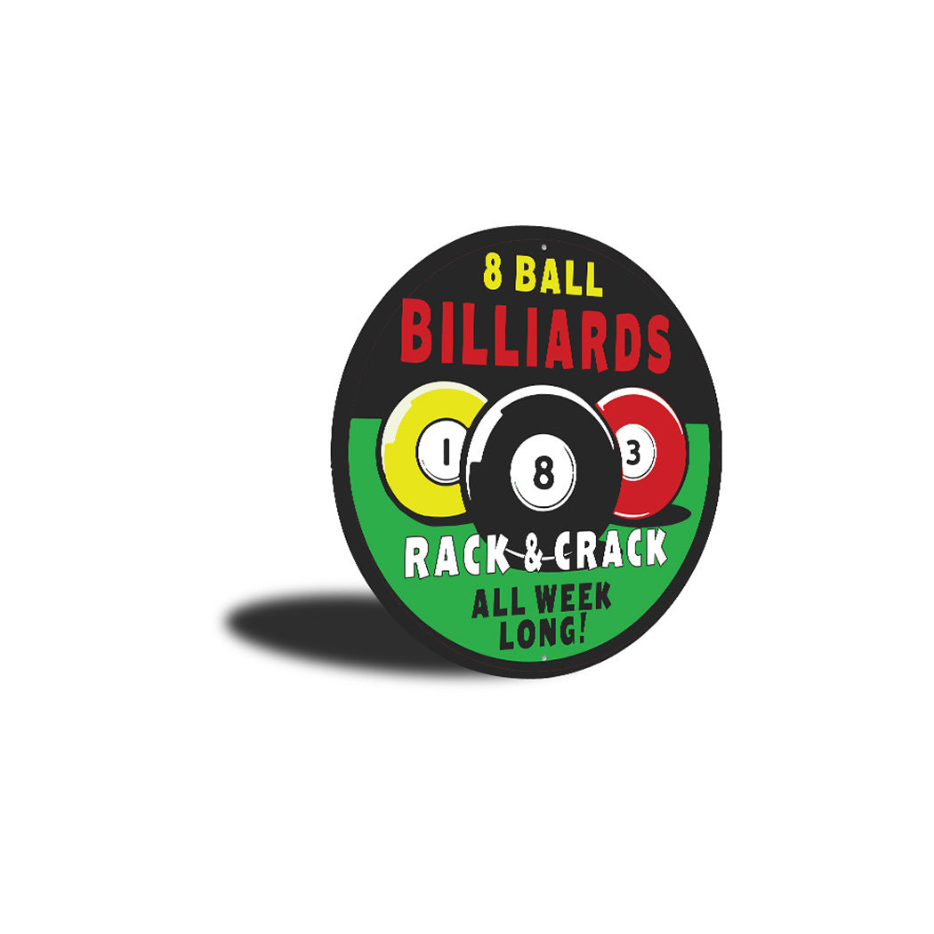 8 Ball Billiards Sign