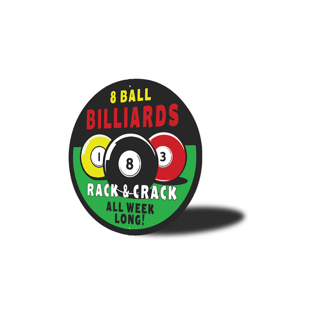 8 Ball Billiards Sign