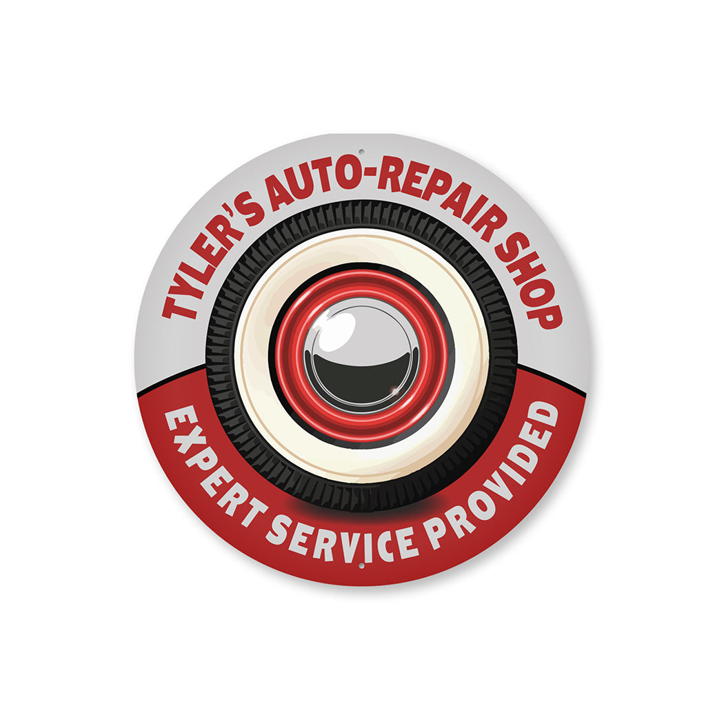 Personalized Auto Repair Shop Sign