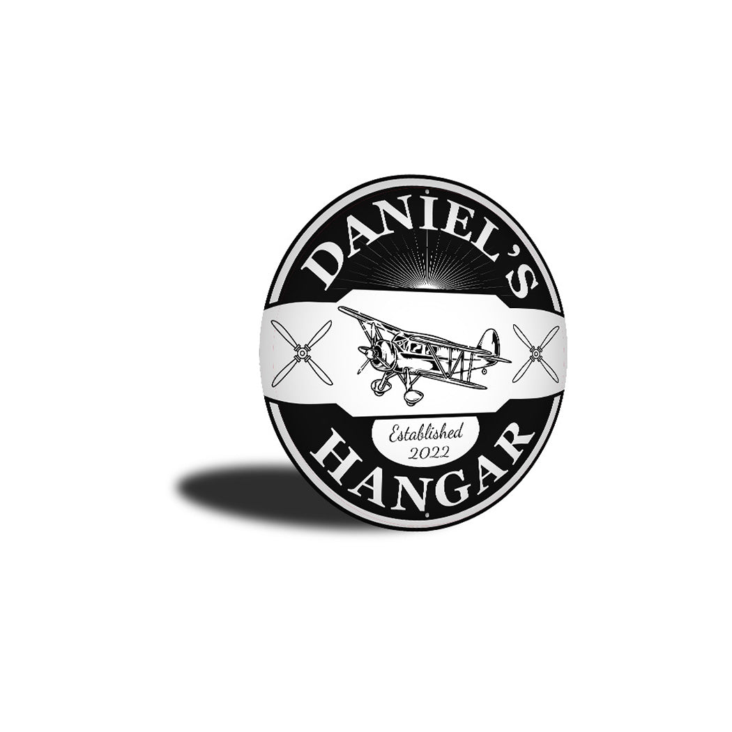 Custom Circle Hangar Aviation Sign