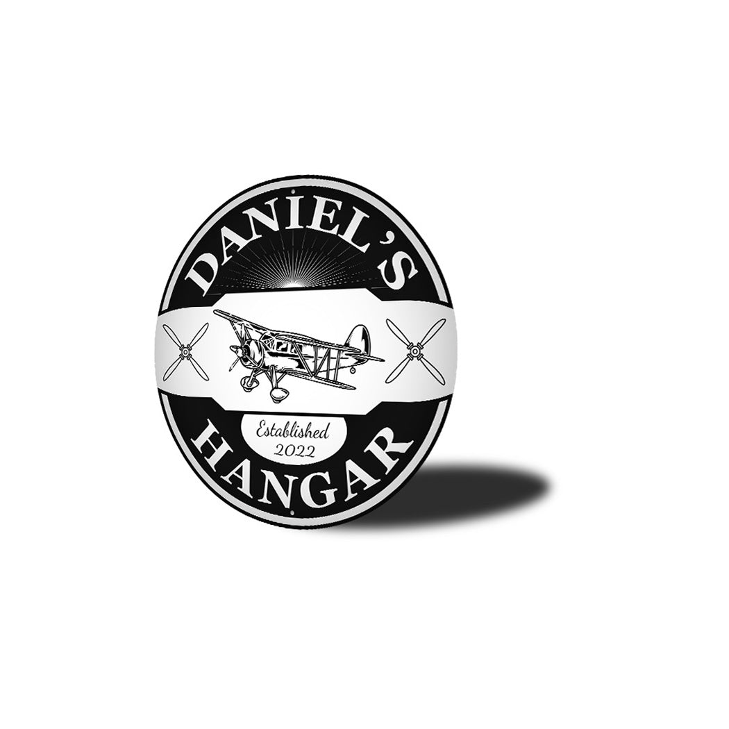 Custom Circle Hangar Aviation Sign