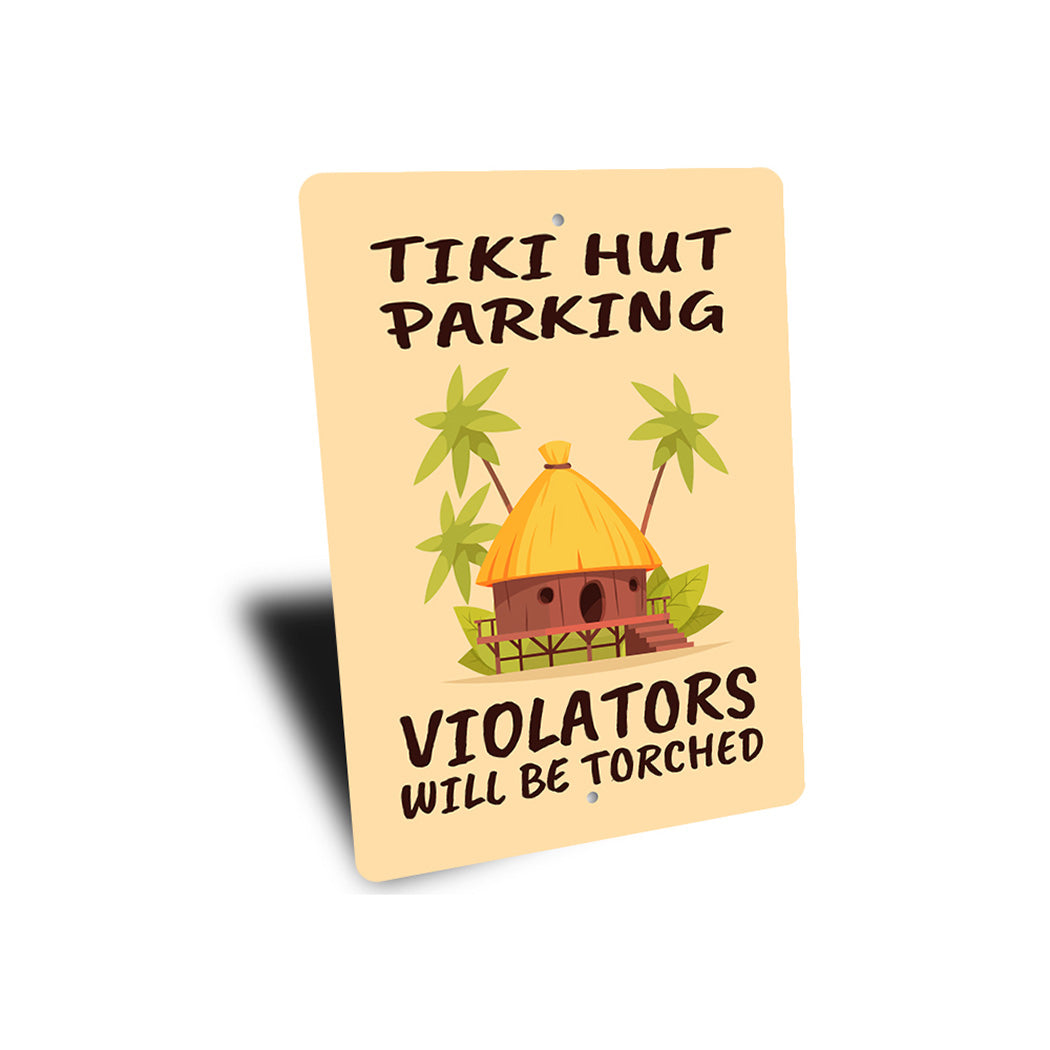 Tiki Hut Bar Parking Sign