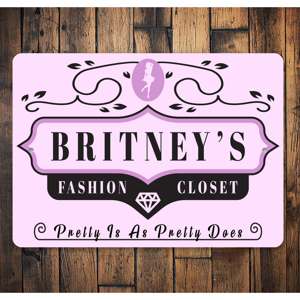 Custom Girl Closet Entrance Sign