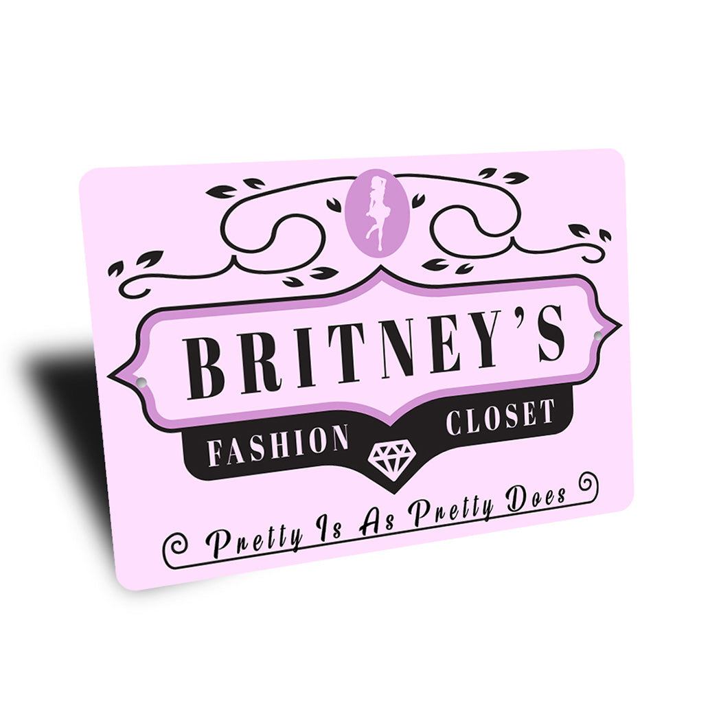 Custom Girl Closet Entrance Sign