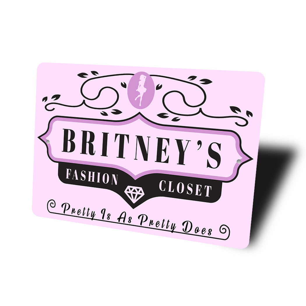 Custom Girl Closet Entrance Sign