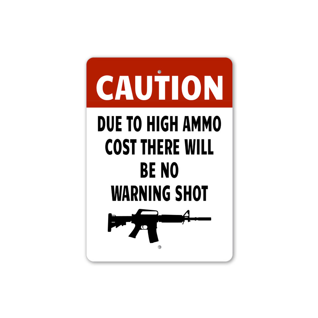 Funny Caution Gun Porch Sign