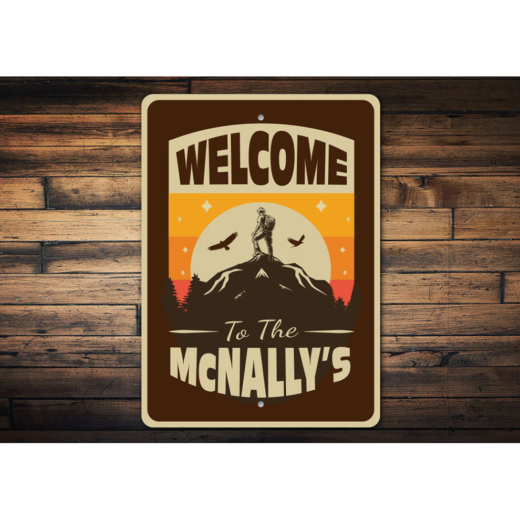 Retro Welcome To Lodge Sign